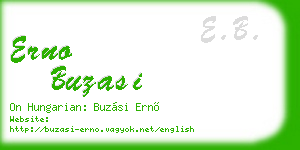 erno buzasi business card