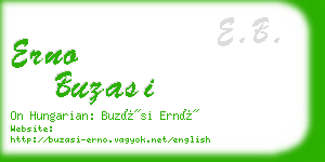 erno buzasi business card